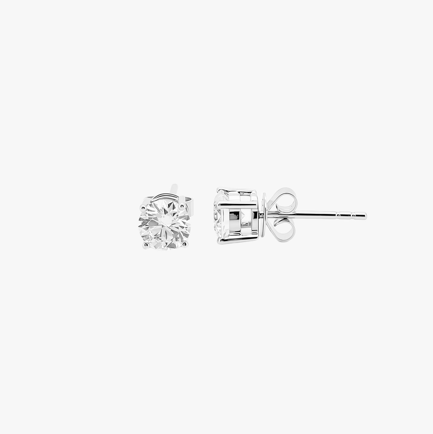 Round Brilliant Lab-Grown Diamond Classic Four-Prong Stud Earrings
