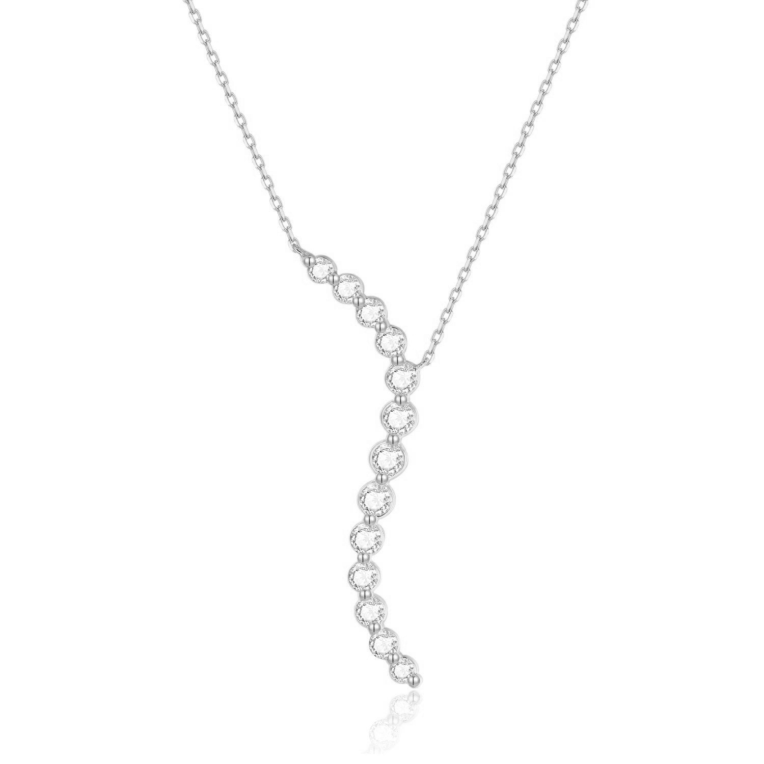 Cascading Lab Grown Diamond Journey Pendant