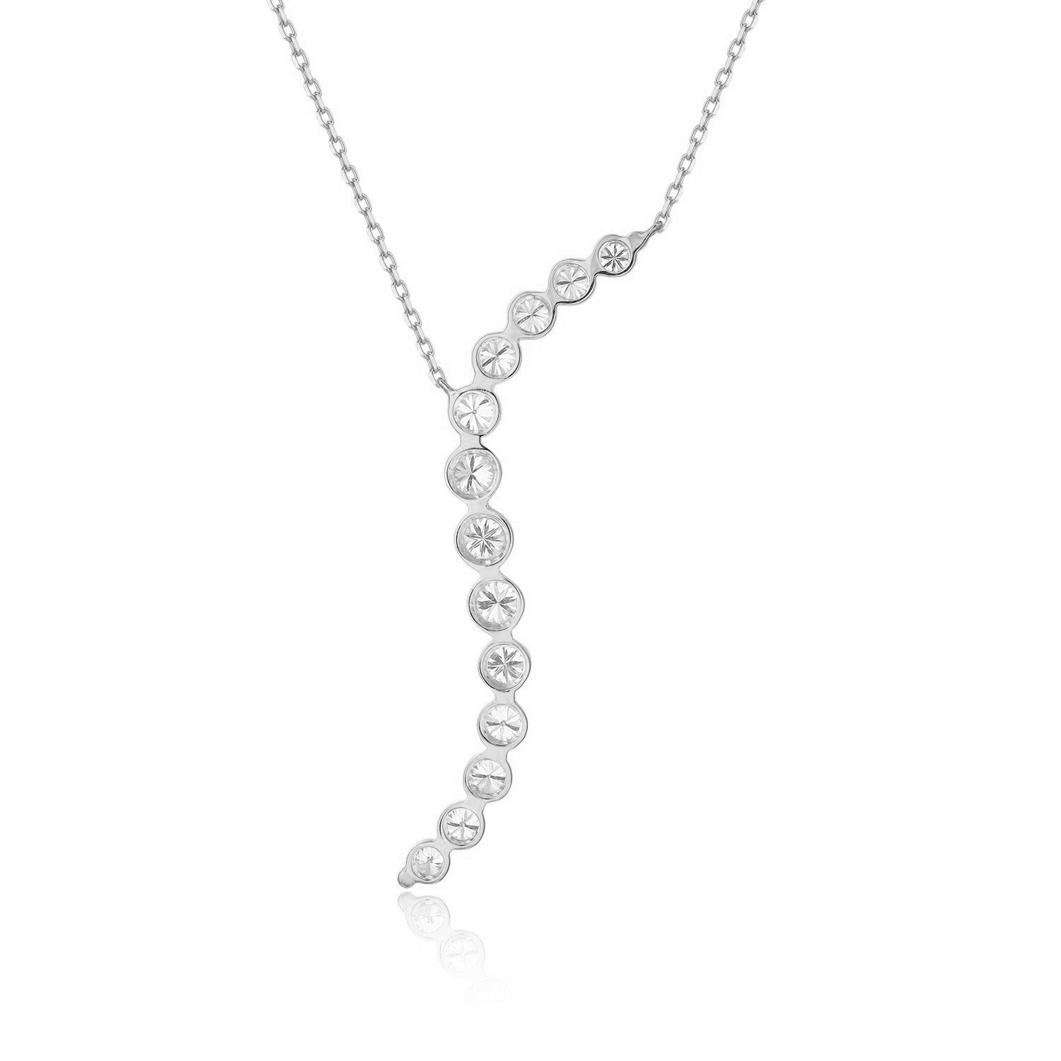 Cascading Lab Grown Diamond Journey Pendant
