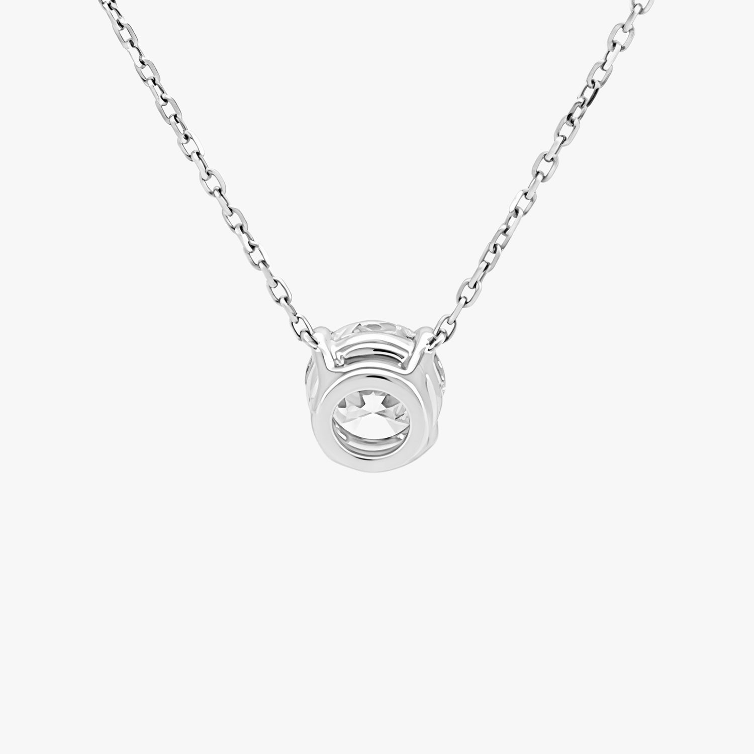 Round Lab Grown Diamond Classic Solitaire Pendant