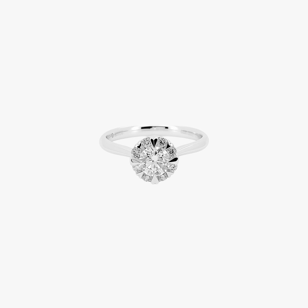 Opaline Lab Grown Diamond Star Halo Engagement Ring