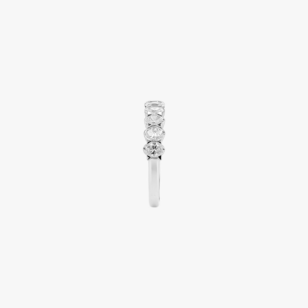 Sparkling Oval Lab-Grown Diamond Half Eternity Ring