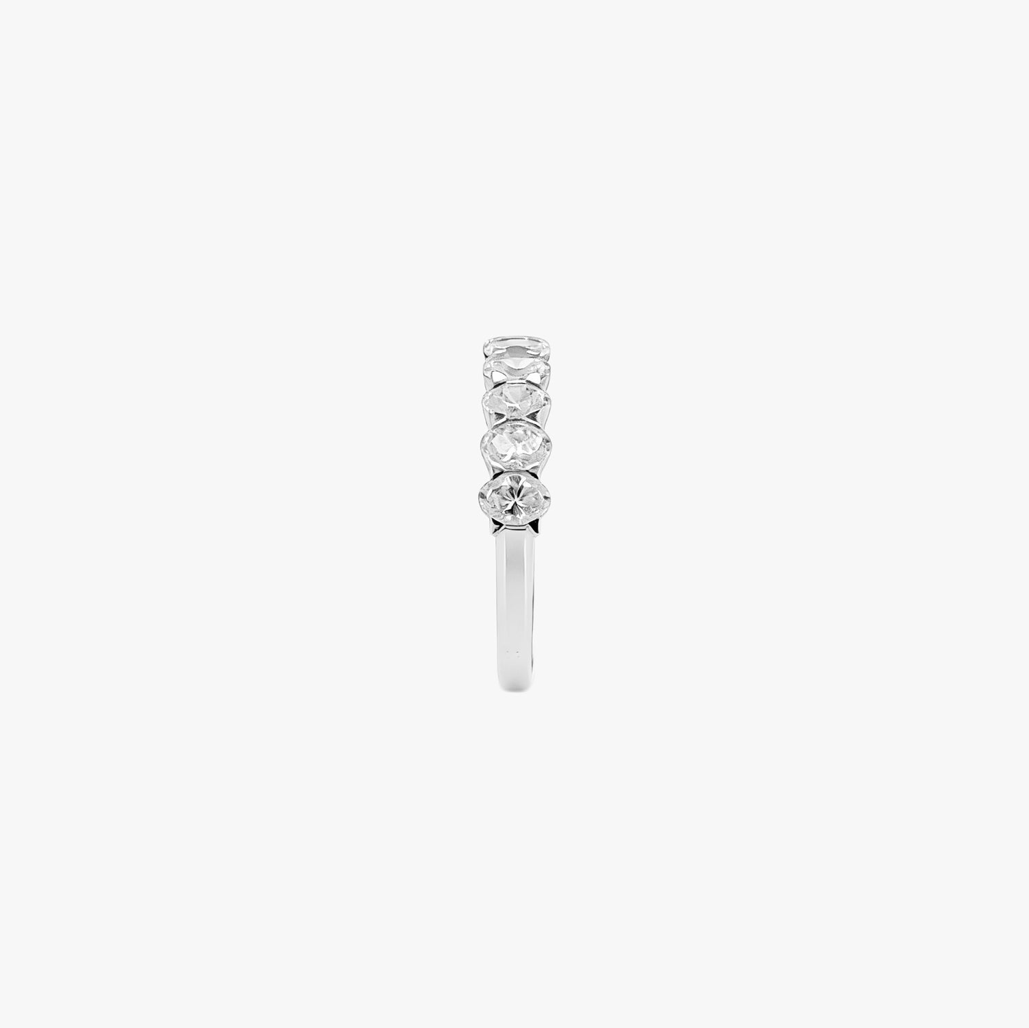 Sparkling Oval Lab-Grown Diamond Half Eternity Ring