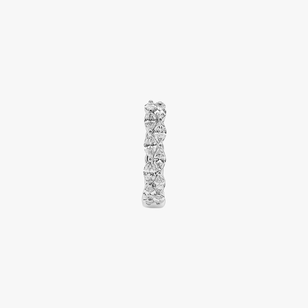 Dual-Row Marquise Lab Grown Diamond Eternity Ring