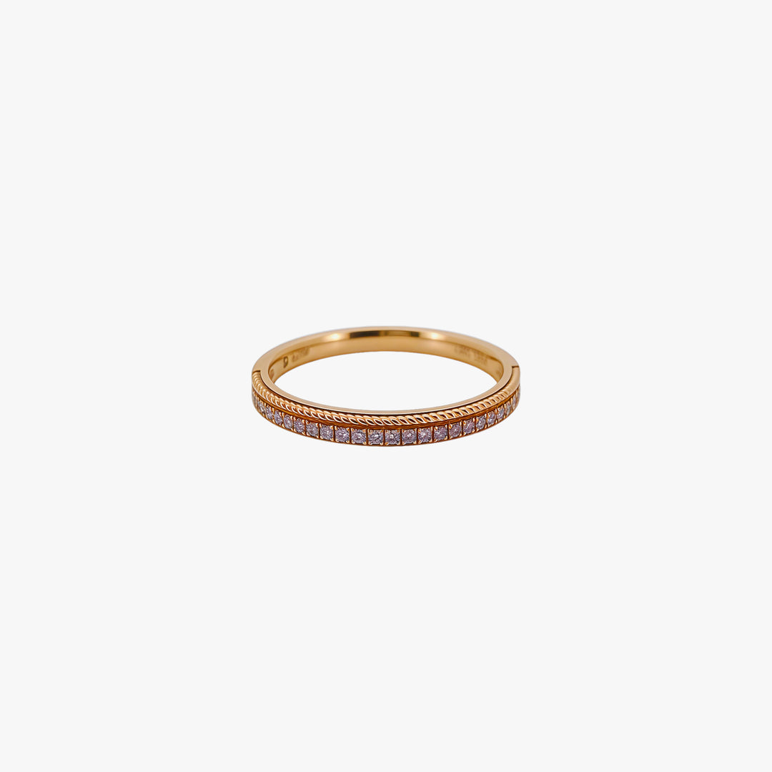 Aurora Round Lab Grown Diamond Milgrain Wedding Band