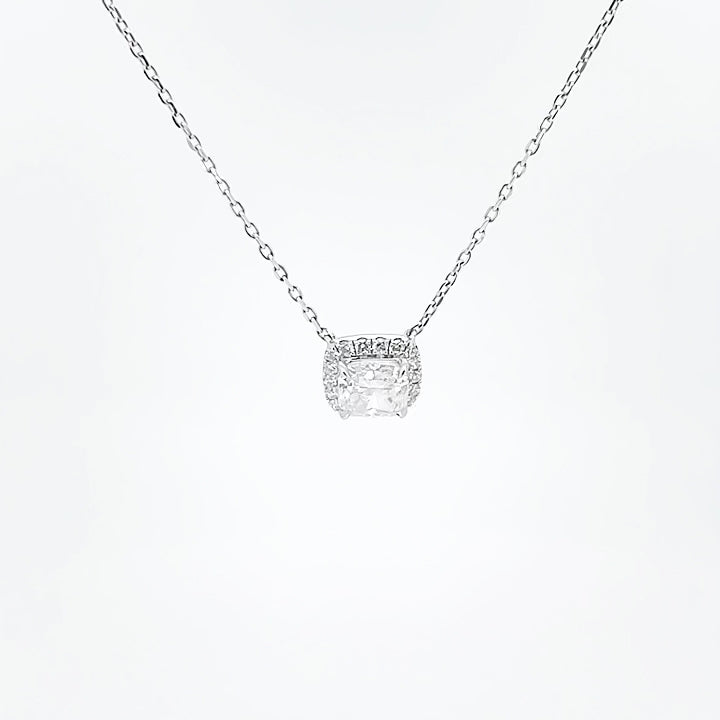 Cushion Lab Grown Diamond Halo Pendant